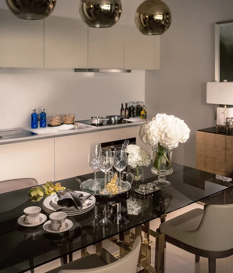 Magnolias Waterfront Residences kitchen and dining area