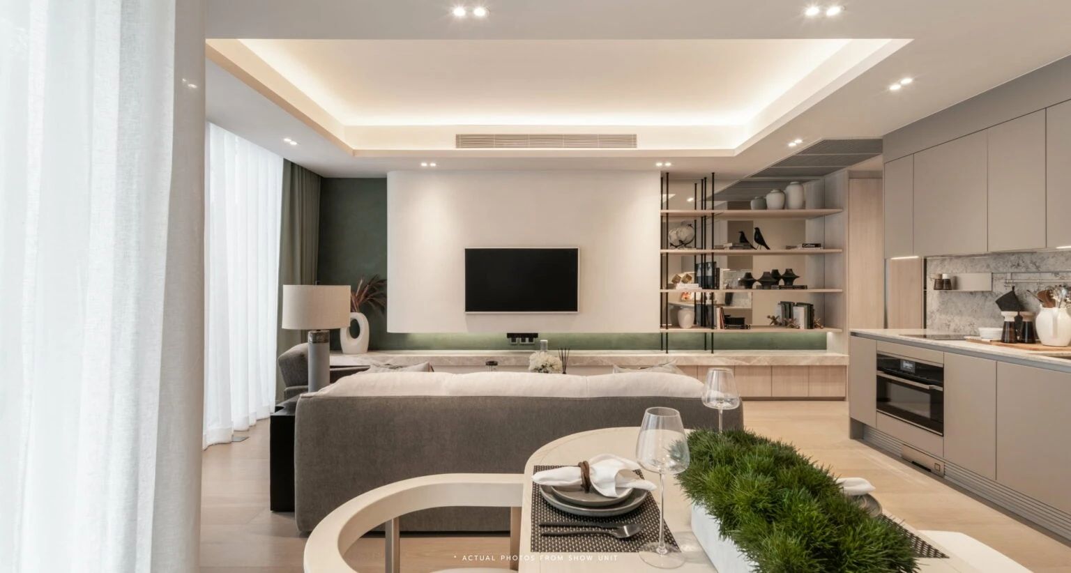 Tonson One show-unit living and dining area