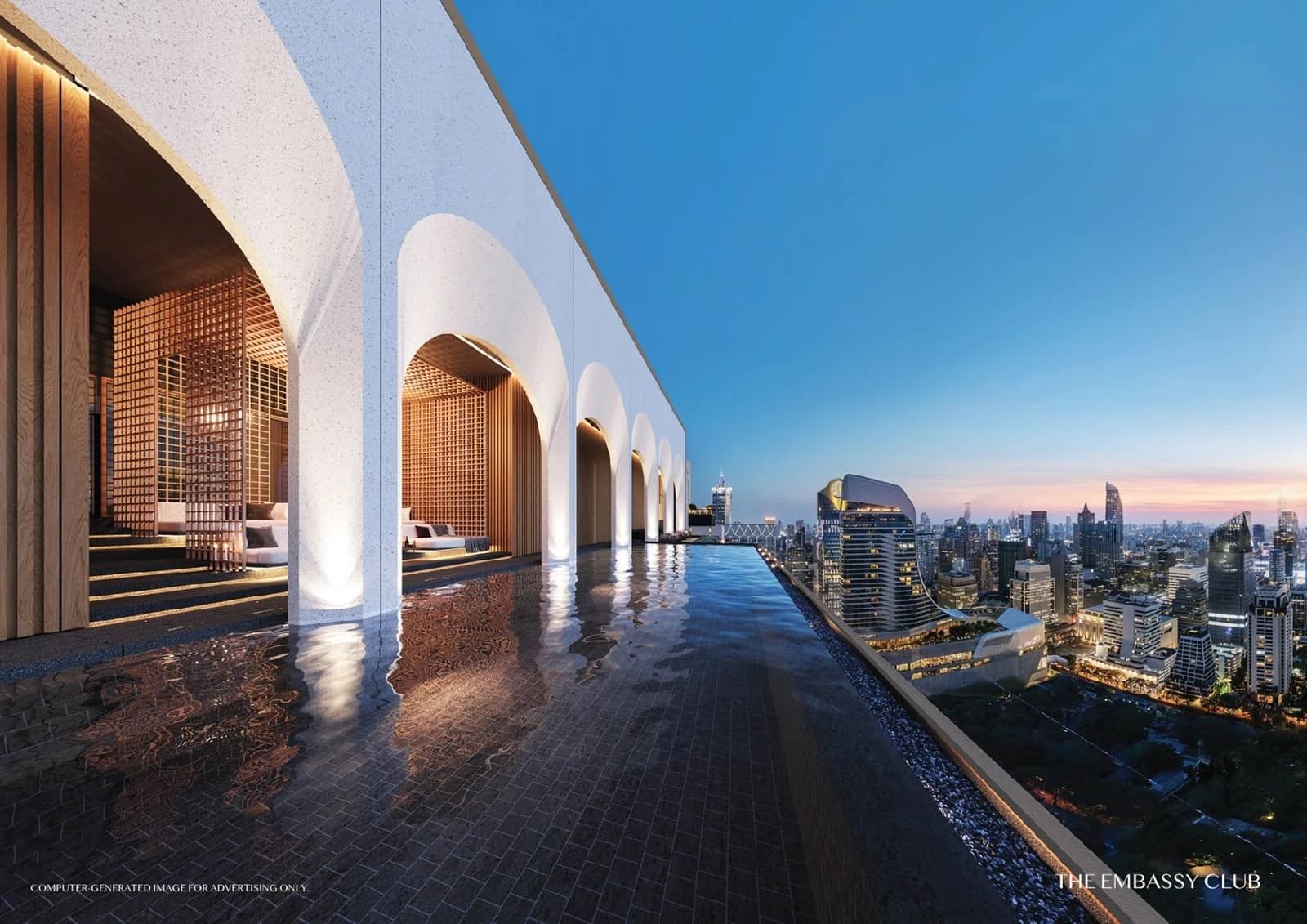 The Embassy Club sky pool, CGI
