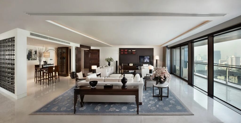 St. Regis Bangkok four-bedroom residence living area