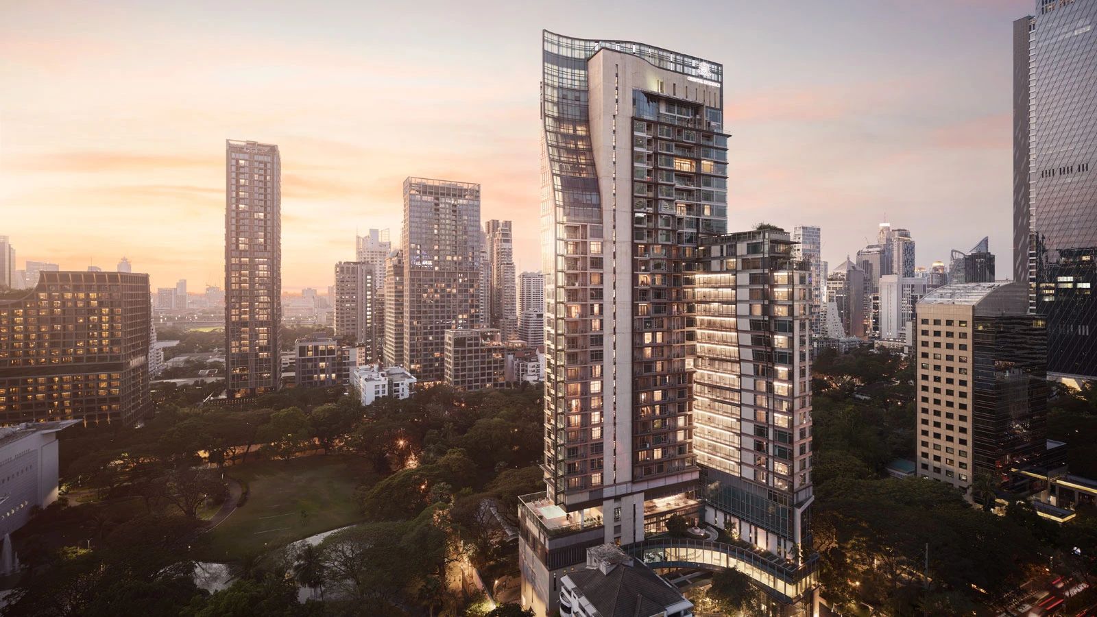 Oriental Residence Bangkok building on Wireless Road