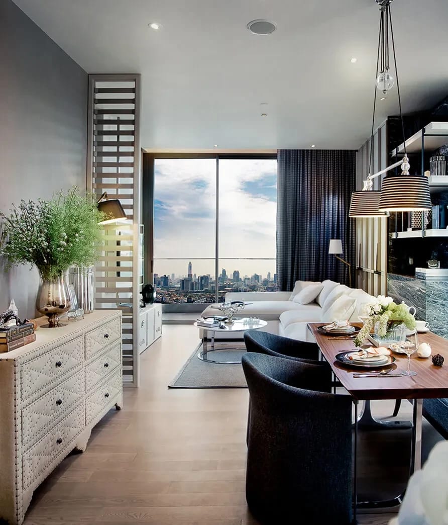 Magnolias Waterfront Residences styled living and dining room